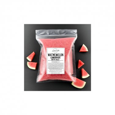 Natural, Handcrafted Watermelon Lemonade Scented Women's Bath Salts 4 Oz
