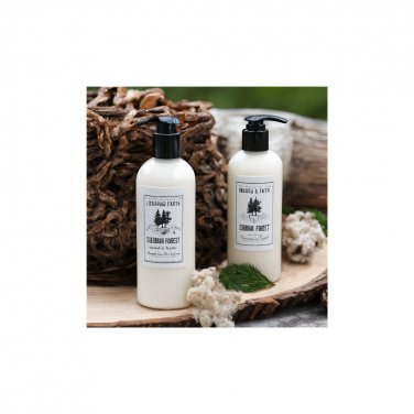 Natural, Non-GMO Siberian Forest Scented Men's Shea Butter Body Lotion