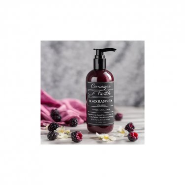 Natural, Handcrafted Black Raspberry Vanilla Scented Women's Hemp Body Lotion