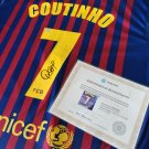 Philippe Coutinho Signed Autographed Official Barcelona Jersey Shirt COA