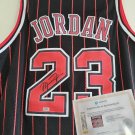 Michael Jordan Hand-Signed NBA Chicago Bulls Black Jersey COA