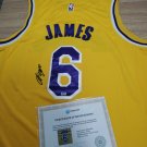 LeBron James Signed Autographed Los Angeles Lakers Yellow Jersey COA