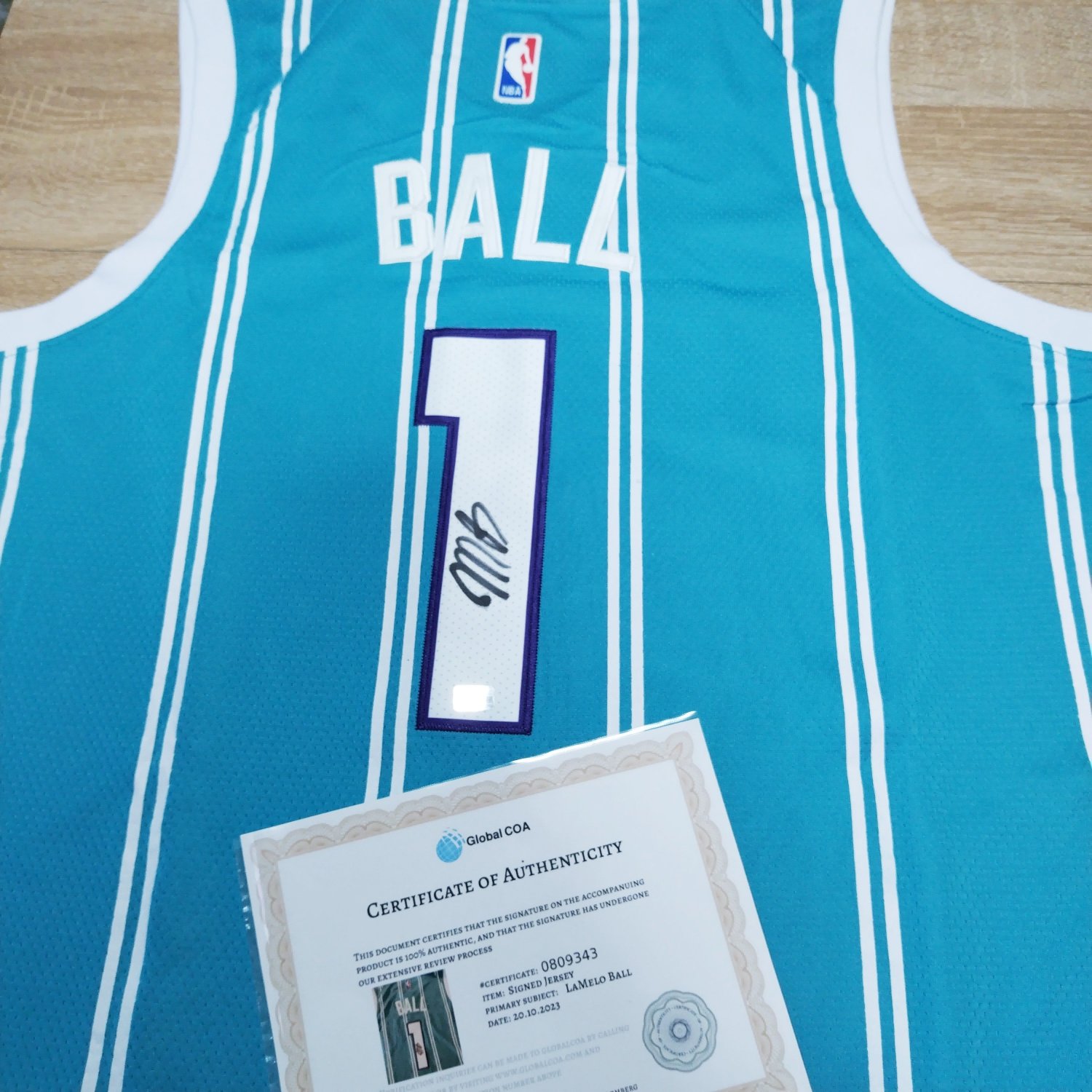 Lamelo Ball Signed Autographed NBA Charlotte Hornets Jersey COA