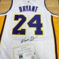 Kobe Bryant Signed Autographed Los Angeles Lakers White Jersey COA