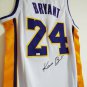 Kobe Bryant Signed Autographed Los Angeles Lakers White Jersey COA