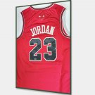 Michael Jordan Signed Framed NBA Chicago Bulls Nike Jersey Red COA