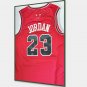 Michael Jordan Signed Framed NBA Chicago Bulls Nike Jersey Red COA