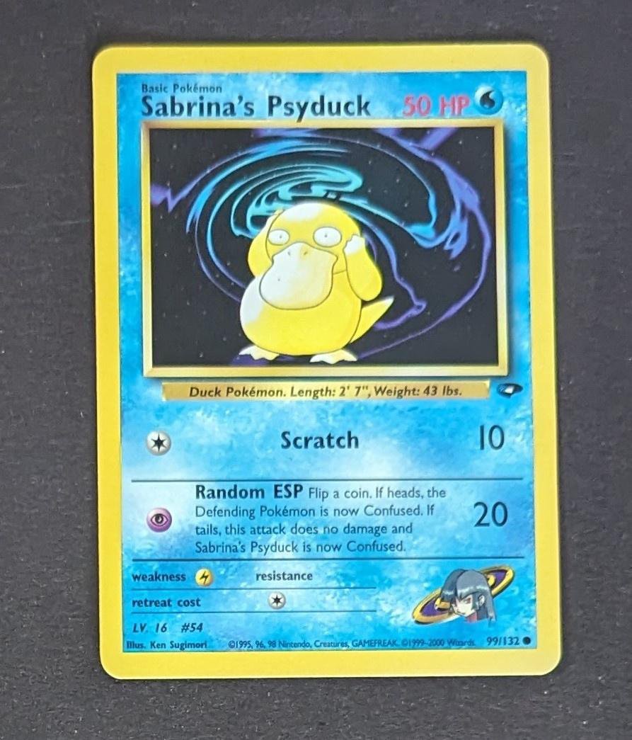 Sabrina's Psyduck 99/132 Gym Challenge Pokemon Cards Mint