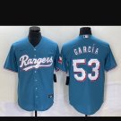 Adolis Garcia Jersey #53 Texas Rangers Size XL Light Blue