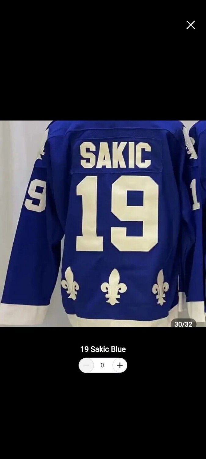 JOE SAKIC CCM QUEBEC NORDIQUES JERSEY