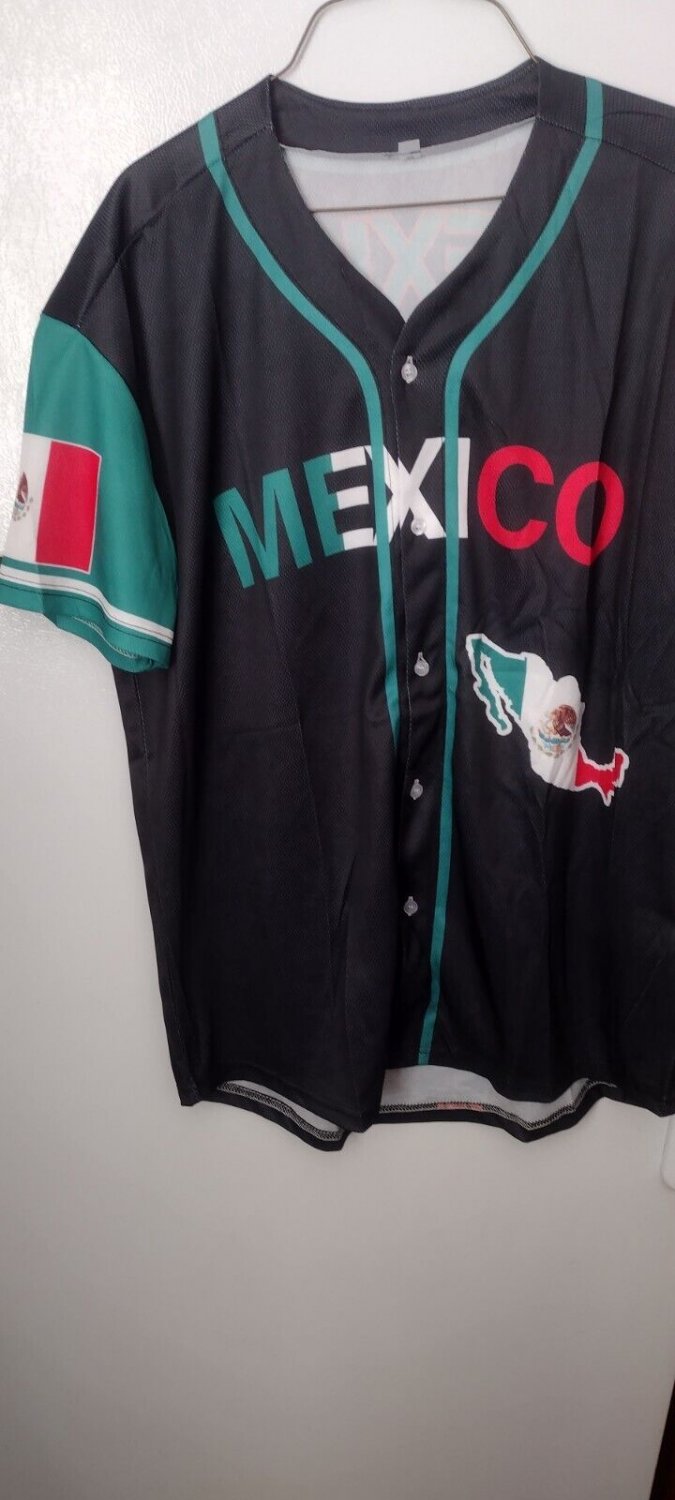 Mens Black Mexico Baseball Jersey 2024