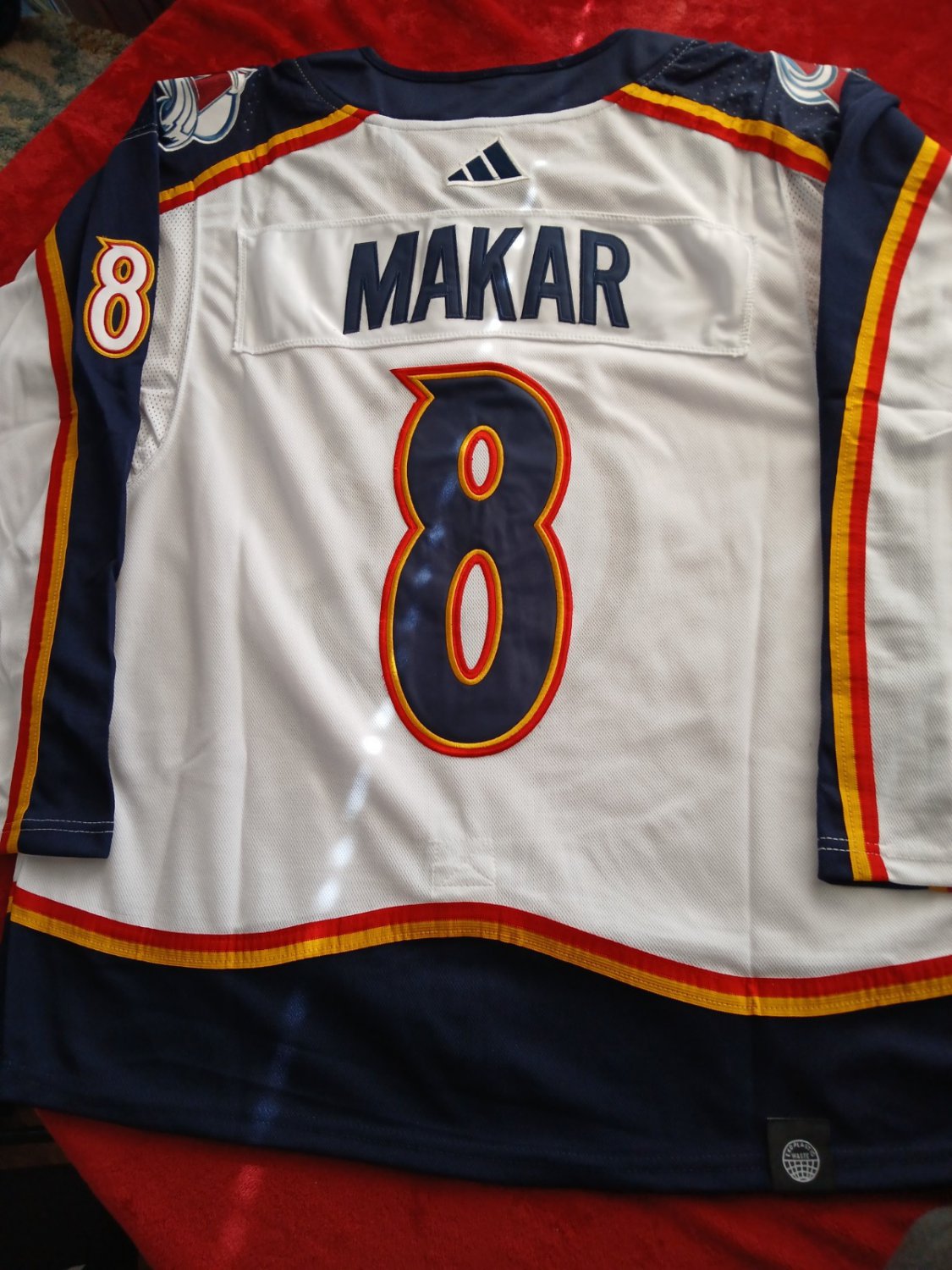 MAKAR COLORADO AVALANCHE ADIDAS REVERSE RETRO 2.0 HOCKEY JERSEY M NWT