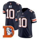 Bo NIX Denver Broncos Jersey #10 Rare  Blue Throwback Small