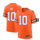 Bo Nix #10 Embroidered Denver Broncos Throwback Jersey NWT 2xl
