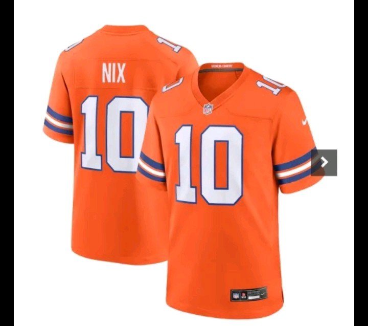 Bo Nix #10 Denver Broncos Throwback Jersey  NWT 5XL