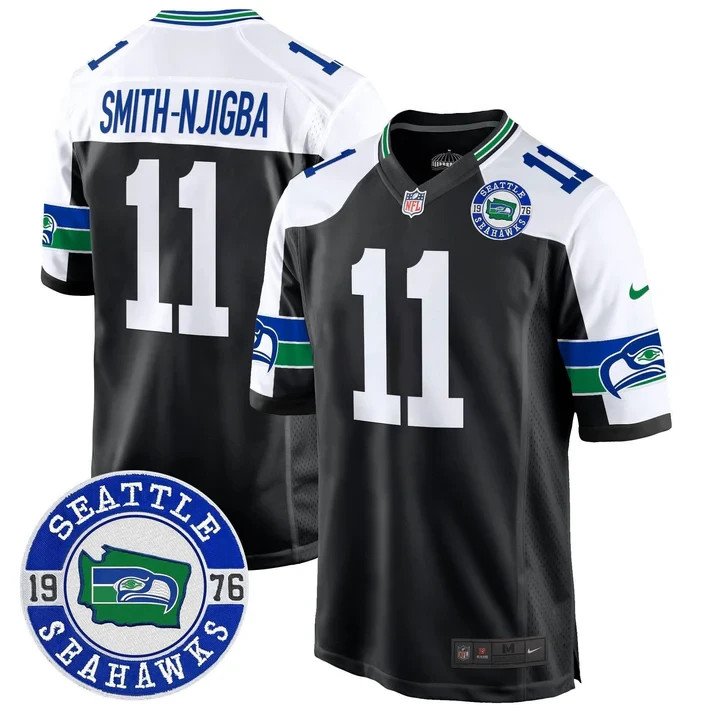 NWT Jaxon Smith-Njigba Seahawks Throwback Jersey - All Stitched