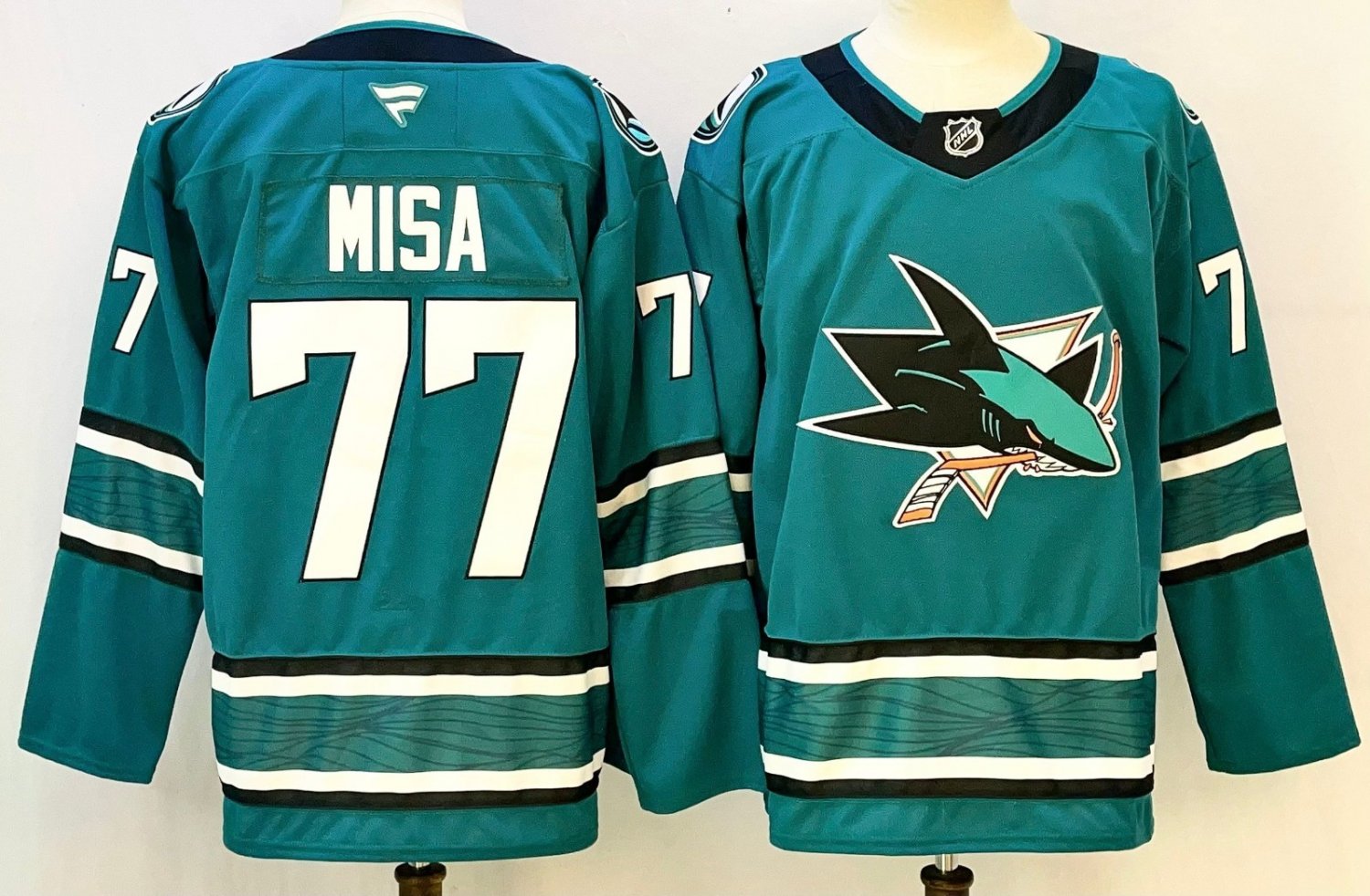 San Jose Sharks Michael Misa #77 Fanatics Branded Teal Breakaway NHL Jersey