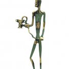 Statue Deity Asklepios with Cup with brass 36cm  x  14cm