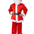 Santa claus costume satin boys handmade
