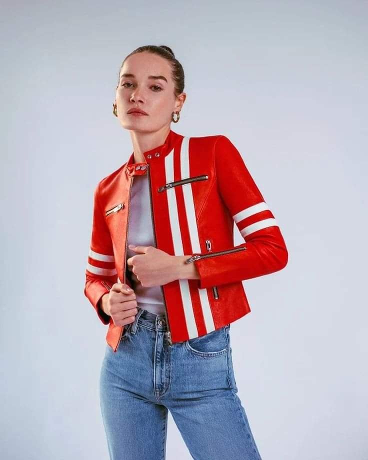 HANDMADE WOMEN'S LEATHER JACKET