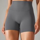 Women's High Waist Soft Fitness Tight Yoga Legging Shorts Dark gray