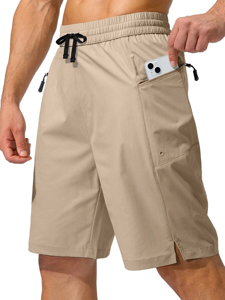 Mens Swimming Trunks Beach Surf Quick Drying Shorts Khaki