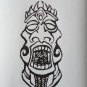 Tiki II linocut print