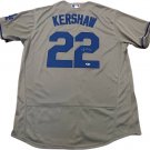 Clayton Kershaw Grey Hand Signed Jersey Los-Angeles Dodgers Autographed BAS COA