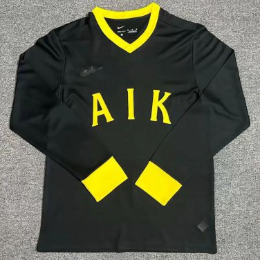 2025  aik solna black long sleeve soccer jersey