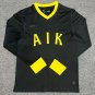 2025  aik solna black long sleeve soccer jersey
