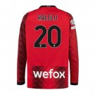 2025 ac milan kalulu  jersey home football soccer long sleeves jersey ac milan