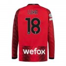 2025 ac milan luka 18 jersey home football soccer long sleeves jersey ac milan