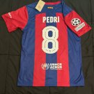 2025 barcelona pedri 8 jersey home shirt soccer jersey barcelona 23