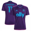 2025 charlotte swiderski 11 jersey away soccer jersey 23