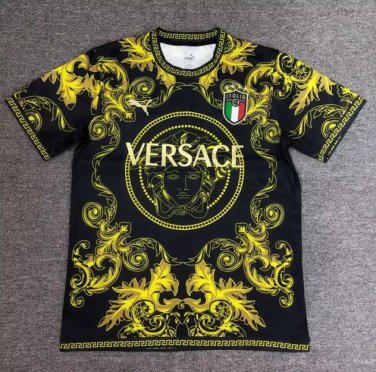 2025 italy special version black yellow jersey