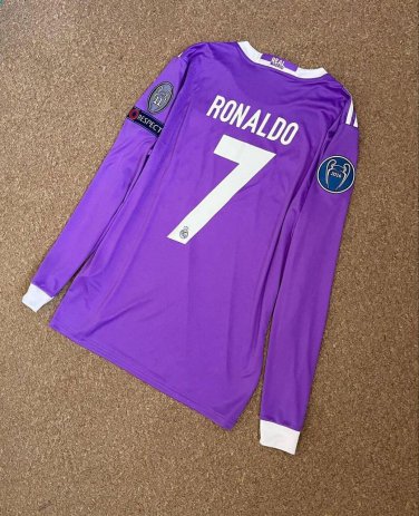 2025 real madrid away 16&17 final long sleeve jersey retro