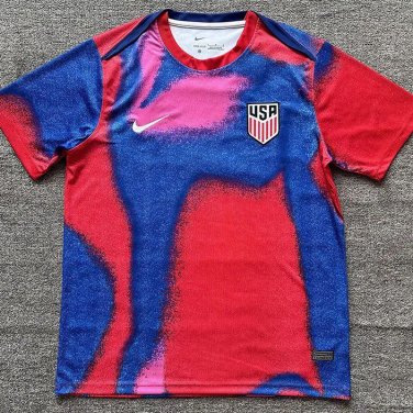 2025 usa jersey red blue training shirts