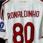 AC Milan 2009 10 Retro Jersey RONALDINHO 80 Away New Soccer Jersey AC Milan