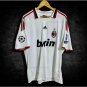 AC Milan 2009 10 Retro Jersey RONALDINHO 80 Away New Soccer Jersey AC Milan