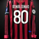 AC Milan Retro Jersey RONALDINHO 80 Home New Soccer Jersey AC Milan