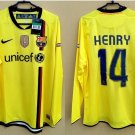 Barcelona 2009 10 Retro Jersey HENRY 14 Home New Soccer Jersey Inter Milan