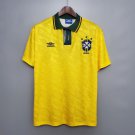 Brazil 1991 93 Jersey Home Retor Soccer Shirt Men's Jersey Retro Football