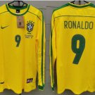 Brazil 1998 Retro Jersey RONALDO 9 Home New Soccer Jersey Brazil