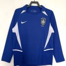 Brazil 2002 away blue long sleeves S-XXL