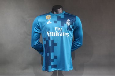 Madrid 17-18 third away long sleeves player version S-3XL