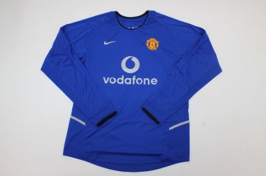 man u 02-03 third blue long sleeves S-XXL