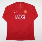 man u 07-08 home long sleeve player version S-3XL