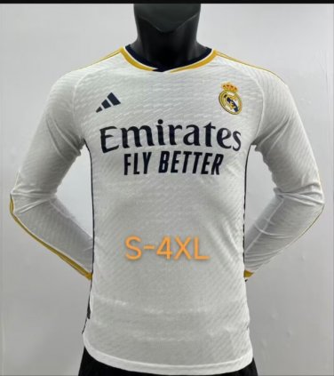 Madrid 23-24 home player version long sleeves