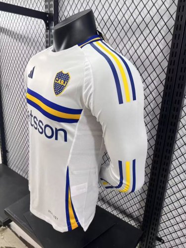 boca 24-25 white away long sleeve player version s-xxl
