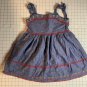 Gymboree Denim Sleeveless Dress/Top Embroidered Cherries Size 6